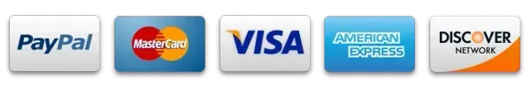 PayPal, Mastercard, Visa, American Express and Discover